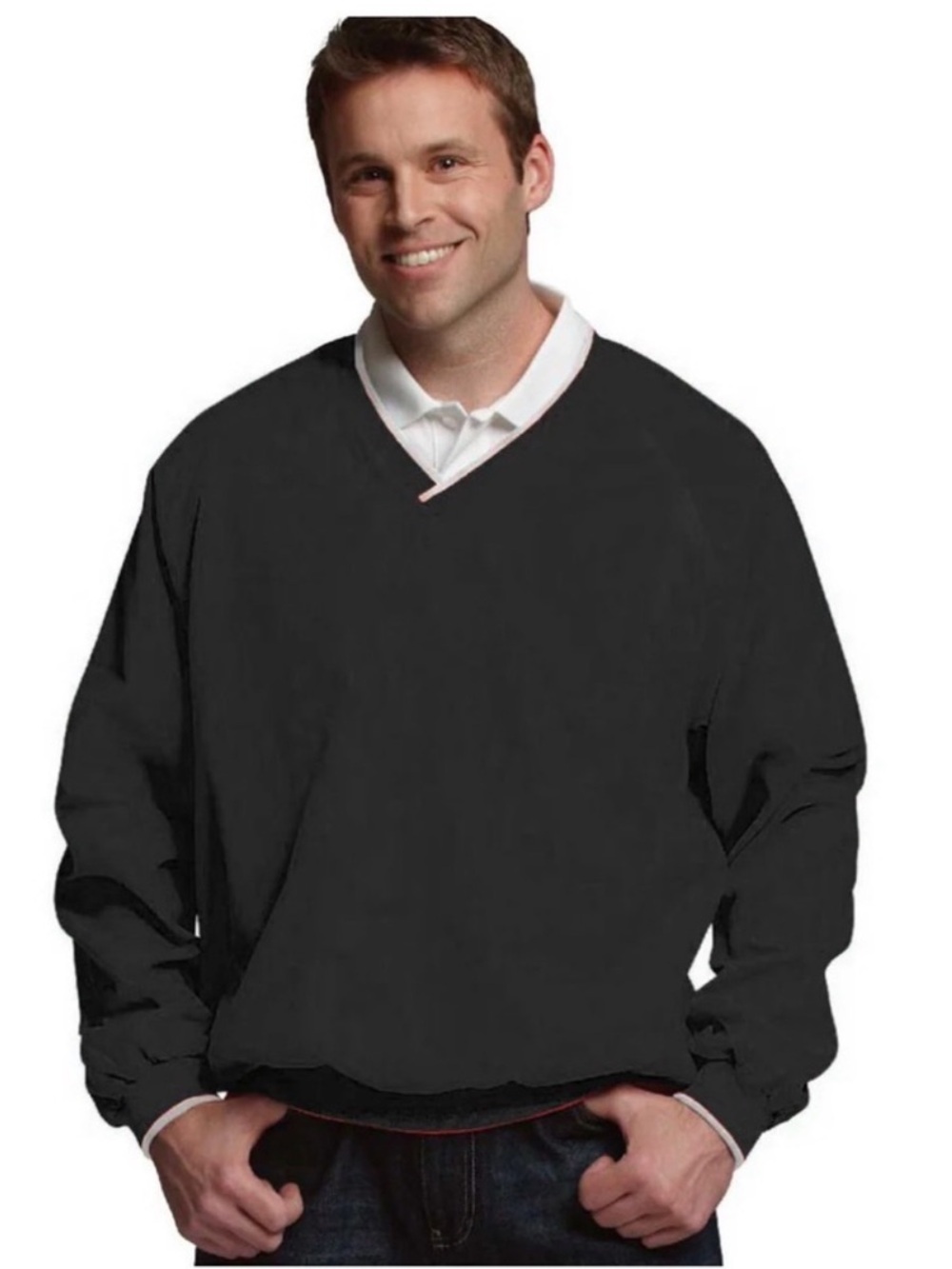 Vintage Cutter & Buck Black Golf Windbreaker Pullover Jacket